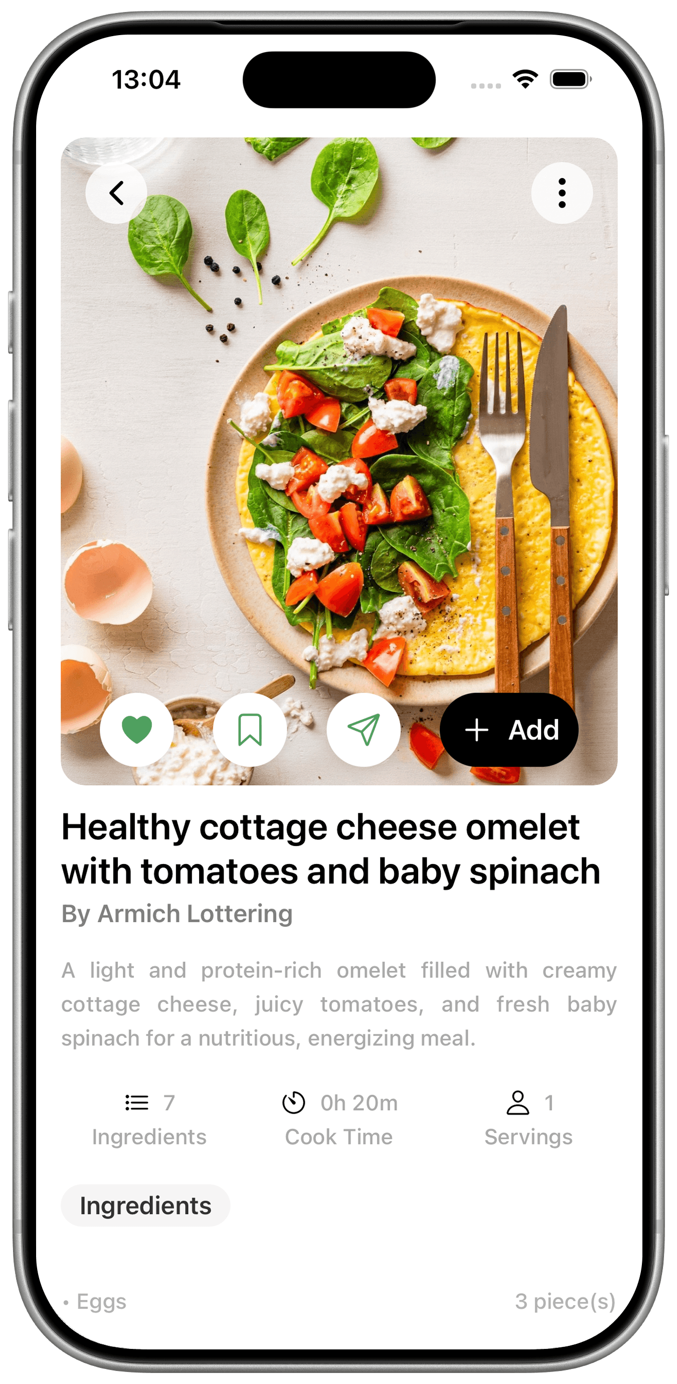 Gobble Guide recipe screen